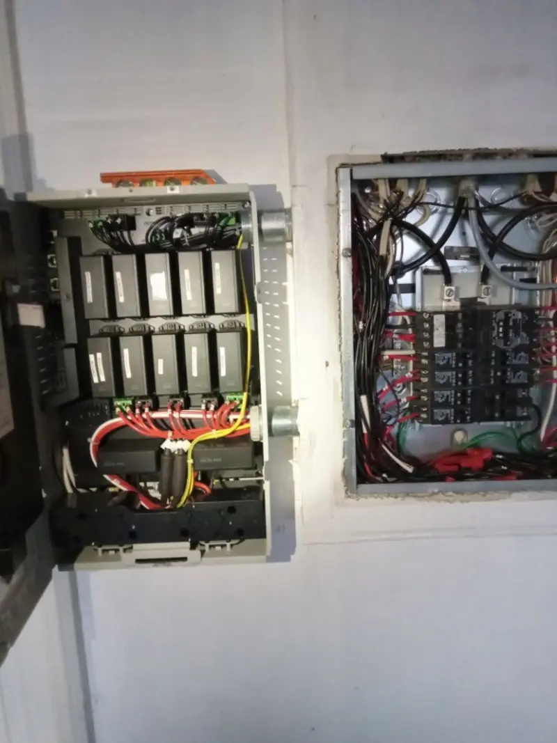 Electrical panel upgrade completed for Security Camera Wiring in Warsaw